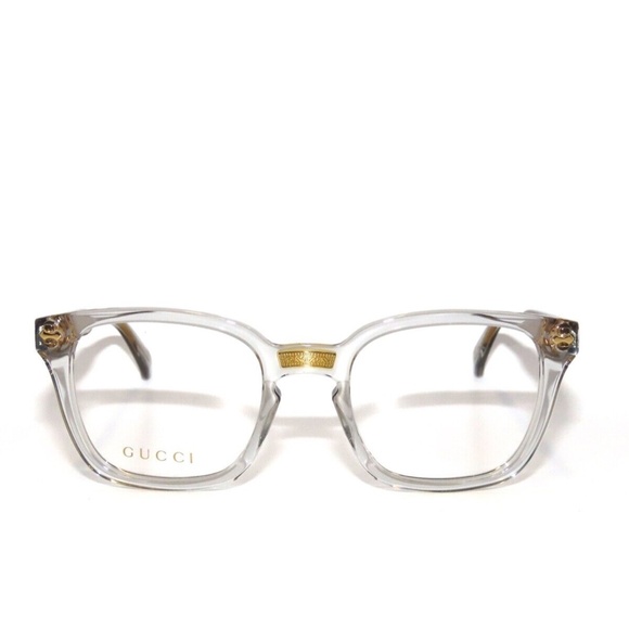 Gucci GG0184O 005 50 Transparent Gray Eyeglasses Unisex 0184O - Picture 2 of 5